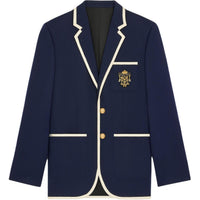 CELINE Crest Logo Patch Button Up Jacket
