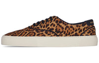 SAINT LAURENT Venice Canvas Shoes Women's Low-Top Leopard Print
