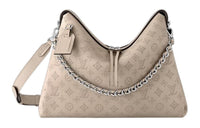 LOUIS VUITTON Leather Shoulder Bag Women's Pebble Gray