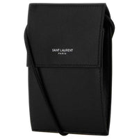 SAINT LAURENT Leather Shoulder Bag, Crossbody Bag Men's Black