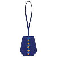 HERMES Calfskin Stainless Steel Pendants Men's Blue