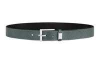 LOUIS VUITTON Trendy Casual Pin Buckle Leather Belts Men's Green Width: 3.5cm
