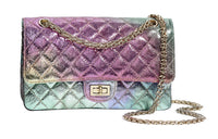 CHANEL 2.55 Sheepskin With Bright Gold Metal Shoulder Bag Women's Multicolor