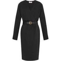SAINT LAURENT Belted Wrap Dress