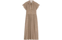 CELINE Short Sleeved Dresses Women's Caramel