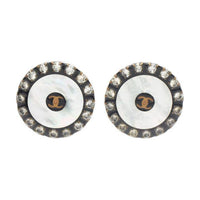 CHANEL Pre-Owned 1986-1988 CC Rhinestone Clip-on Earrings