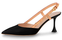 LOUIS VUITTON Blossom Slim Heel High Heels 7.5cm Women's Black