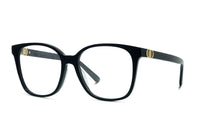 DIOR Plate Frame Square Optical Glasses Unisex Black