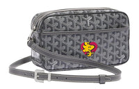 GOYARD Cap-Vert Canvas With Leather Camera Bag Shoulder Bag Crossbody Bag Small Size Unisex Gray/Red
