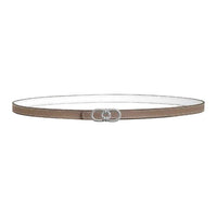 HERMES Calfskin Leather Belts Women's Brown Width: 1.3cm
