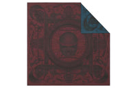 HERMES Silk Silk Scarf Men's Burgundy/Blue