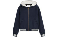 CELINE Hooded Teddy Jacket In Double Face Cashmere