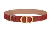 DIOR Trendy Elegant Casual Smooth Buckle Belt Women's Brown