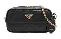 PRADA Soft Sheep Leather Crossbody Bag Shoulder Bag Women's Black
