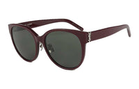 SAINT LAURENT Acetate Metal Square Sunglasses Unisex Red