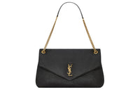 SAINT LAURENT Grain Sheepskin Handbag, Shoulder Bag Women's Black