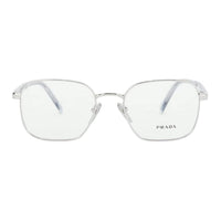 PRADA Plate And Metal Square Eyeglass Frames Men's Silver