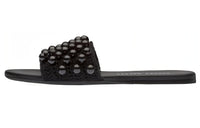 MIU MIU Abrasion Resistant Slide Slippers Women's Black