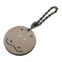 HERMES Leather Keychains Women's Gray