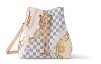 LOUIS VUITTON NÉONOÉ Canvas With Leather Bucket Bag Crossbody Handbag Medium Size Women's White
