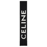 CELINE Wool Knit Scarves Men's Black