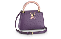 LOUIS VUITTON Capucines Ostrich Leather Capusin Shoulder Crossbody Handbag Mini Women's Purple