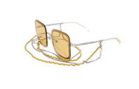 CHANEL Square Sunglasses Women's Yellow