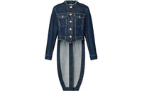 LOUIS VUITTON New Quarterly Products Of LV Denim Jackets Women's Blue