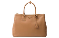 PRADA Leather Shoulder Bag Crossbody Bag Handbag Extra Large Women's Brown