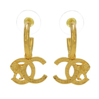 CHANEL Double C Metal Earrings Women's