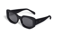 CELINE Acetate Irregular Shape Sunglasses Women's Black