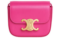 CELINE Triomphe Arc De Triomphe Calfskin Shoulder Bag Crossbody Bag Mini Women's Bright Pink