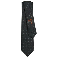 HERMES Mulberry Silk Ties Men's Blue