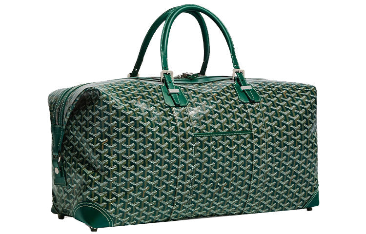 GOYARD Bowling Canvas With Leather Dog's Teeth Travel Bag Sports Bag Duffel Bag Regular Unisex Green