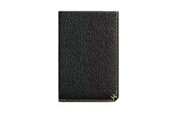HERMES H Sellier Mysore Goat Skin Wallets Card Holders Unisex Black/Naples Yellow