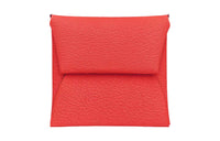 HERMES Bastia Mysore Goat Skin Wallet Women's 0E Rose Texas Pink