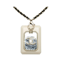 CHANEL Resin Necklaces Women's White