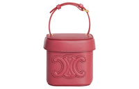 CELINE Cow Leather Box Bag, Shoulder Bag, Crossbody Bag, Handbag Trumpets Women's Lipstick Red Peach Pink