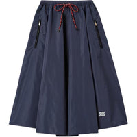 MIU MIU Jupe En Tissu Technique Casual Long Skirts Women's Blue