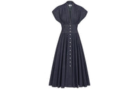 DIOR SS24 Short Sleeved Dress Women's Dark Blue