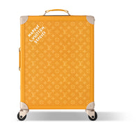 LOUIS VUITTON Trunk Monogram Heritage Coated Canvas Trolley Bag Unisex Yellow
