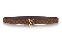 LOUIS VUITTON Cow Leather Leather Belts Women's Chestnut Width: 2.5cm