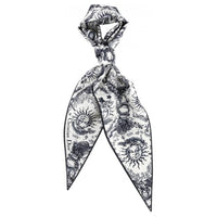 DIOR Silk Silk Scarves Women's Black White