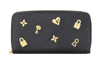 LOUIS VUITTON Zippy Epi Leather Wallet Women's Black