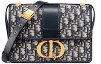DIOR 30 Montaigne Bag Blue DIOR Oblique Jacquard