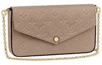LOUIS VUITTON Pochette Felicie Monogram Empreinte Tourterelle