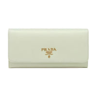 PRADA Leather Wallet Women's Green