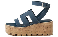 HERMES Havane Strap Sandals 5.5cm Women's Blue