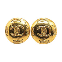 CHANEL Vintage CHANEL Interlocking Cc Byzantine Inspired Coin Earrings 1980s