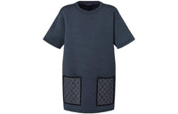 LOUIS VUITTON Short Sleeved Dress Women's Midnight Blue